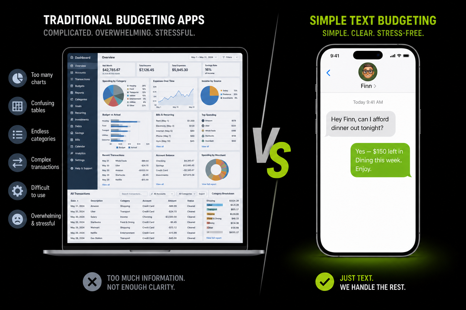 Budgeting apps vs WellthPlan